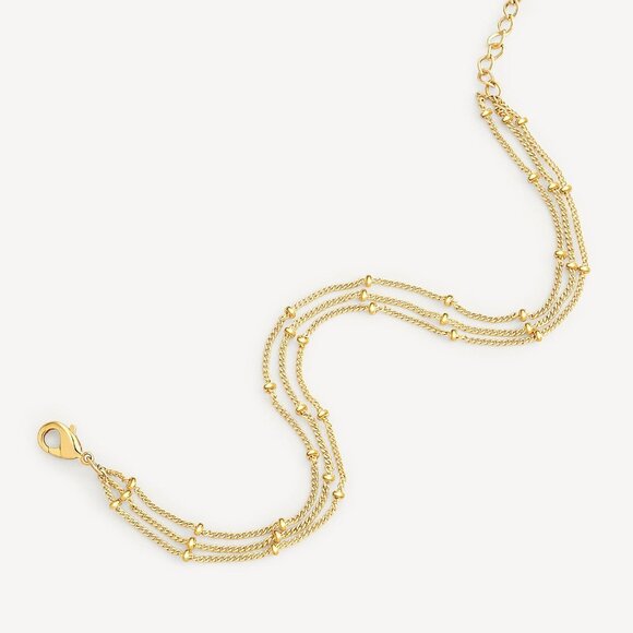 acelet for Women 14K Gold Plated Dainty Chain Simple Jewelry Cute Handmade Minim - Picture 6 of 8